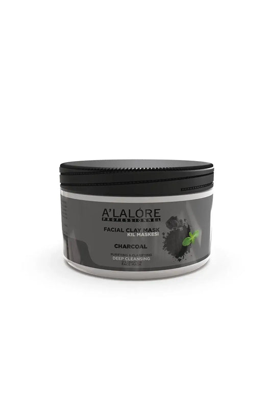 A'LALÓRE marka kömür yüz kil maskesi siyah kapaklı gri kutuda derin temizlik için