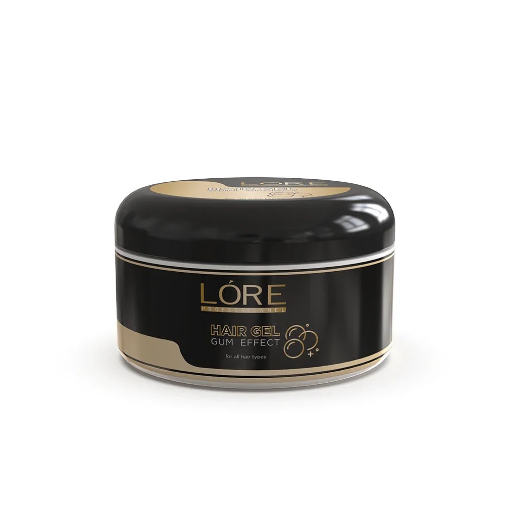 A'LALÓRE markalı siyah ve altın renkli ambalajda saç şekillendirici gum jöle