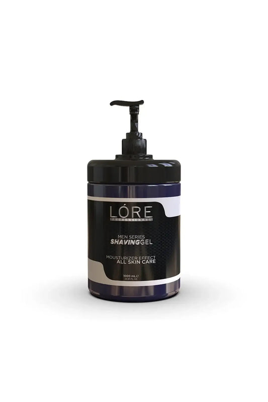 A'LALÓRE markalı siyah pompalı tıraş jeli şişesi beyaz arka planda