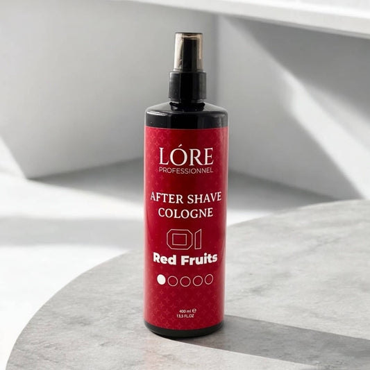 A'LALÓRE tıraş sonrası rahatlatıcı kolonya kırmızı meyveli aromalı sprey şişesi