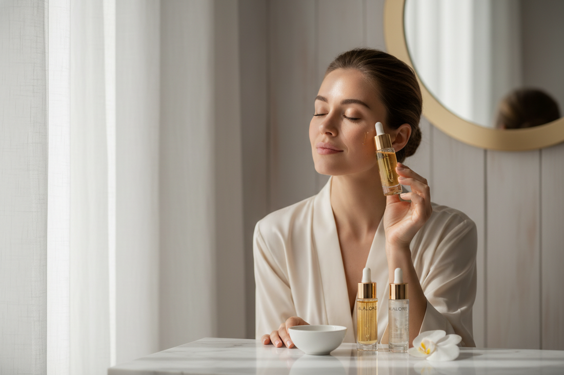 Alalore retinol serum ile cilt bakımı 