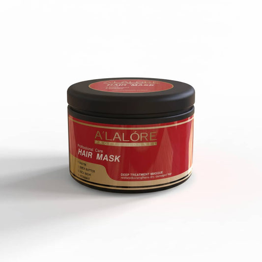 Alalore markalı kırmızı kutuda biotinli saç maskesi kavanozu ile nemlendirici saç bakımı ürünü
