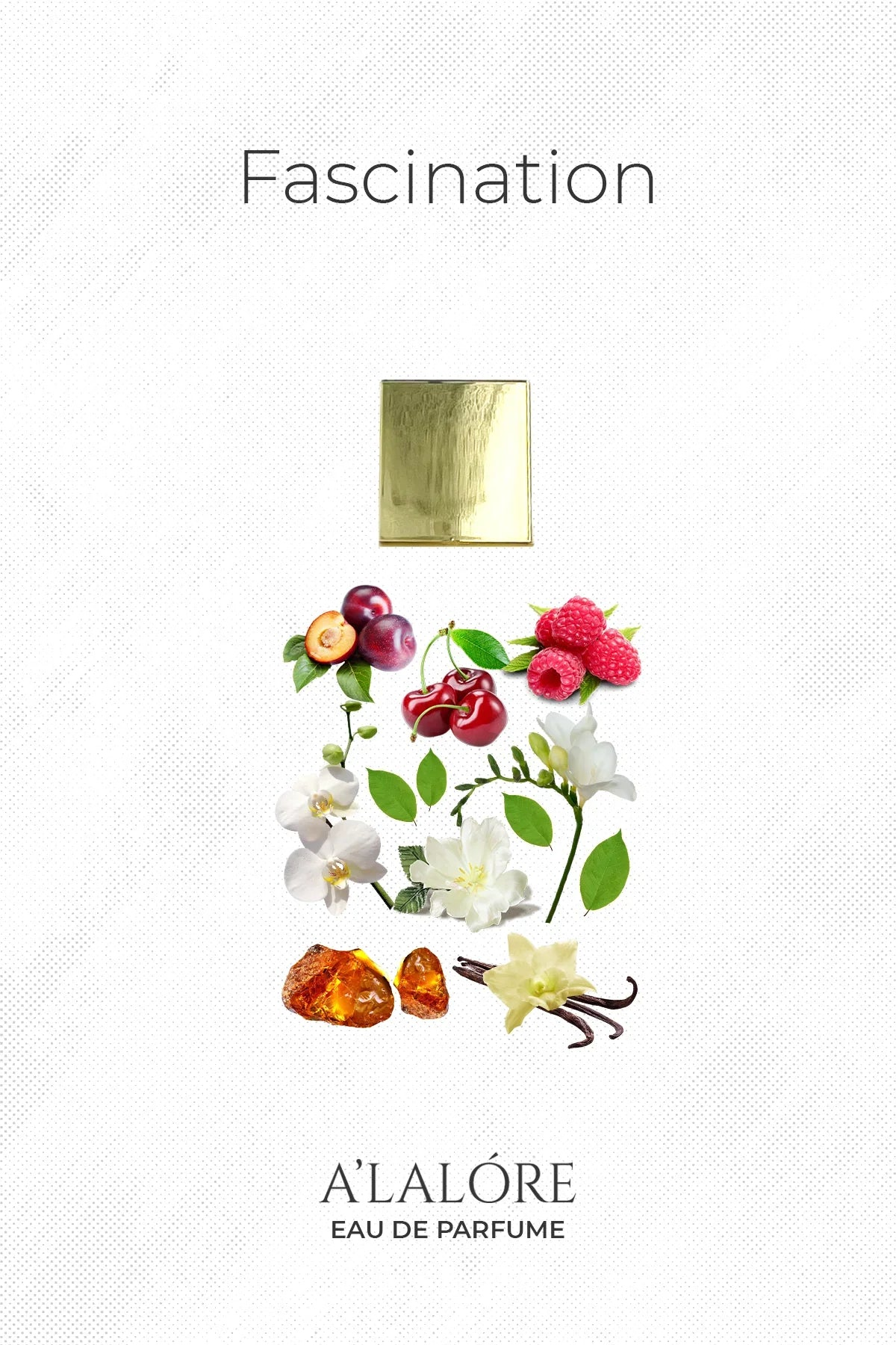 ALALÓRE kadın parfüm beyaz şişede meyve ve çiçek özleriyle
