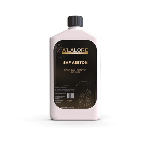 A'LALÓRE markalı saf aseton 1000 ml şişede tırnak cilası çıkarıcı ürün