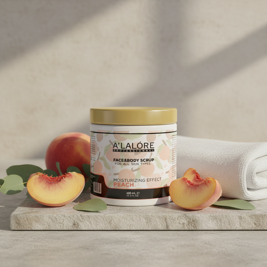 Alalore Şeftali Özlü Yüz ve Vücut Maskesi Scrub - 400 ml