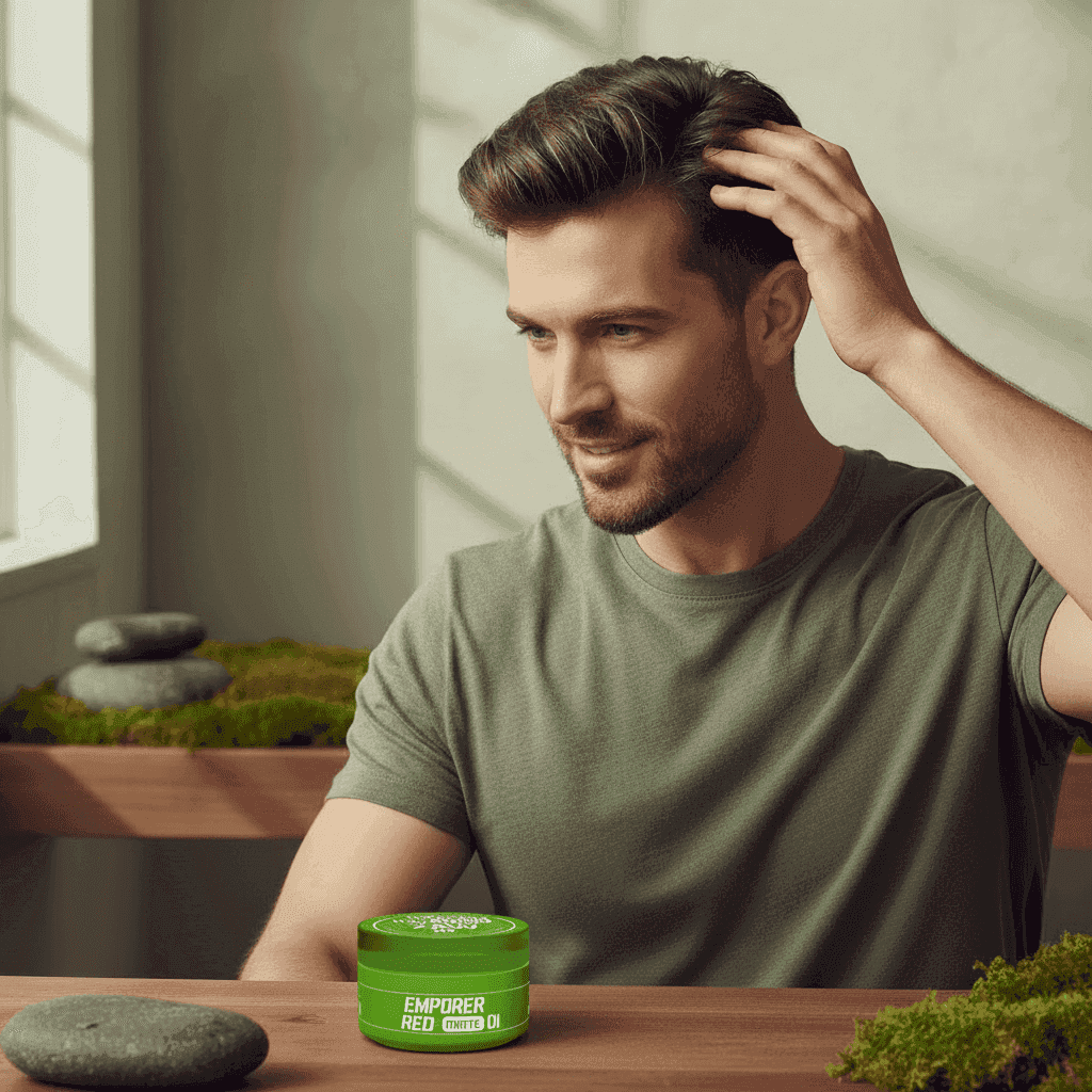 A'LALÓRE markalı mat saç şekillendirici wax ile saçını şekillendiren erkek modeli