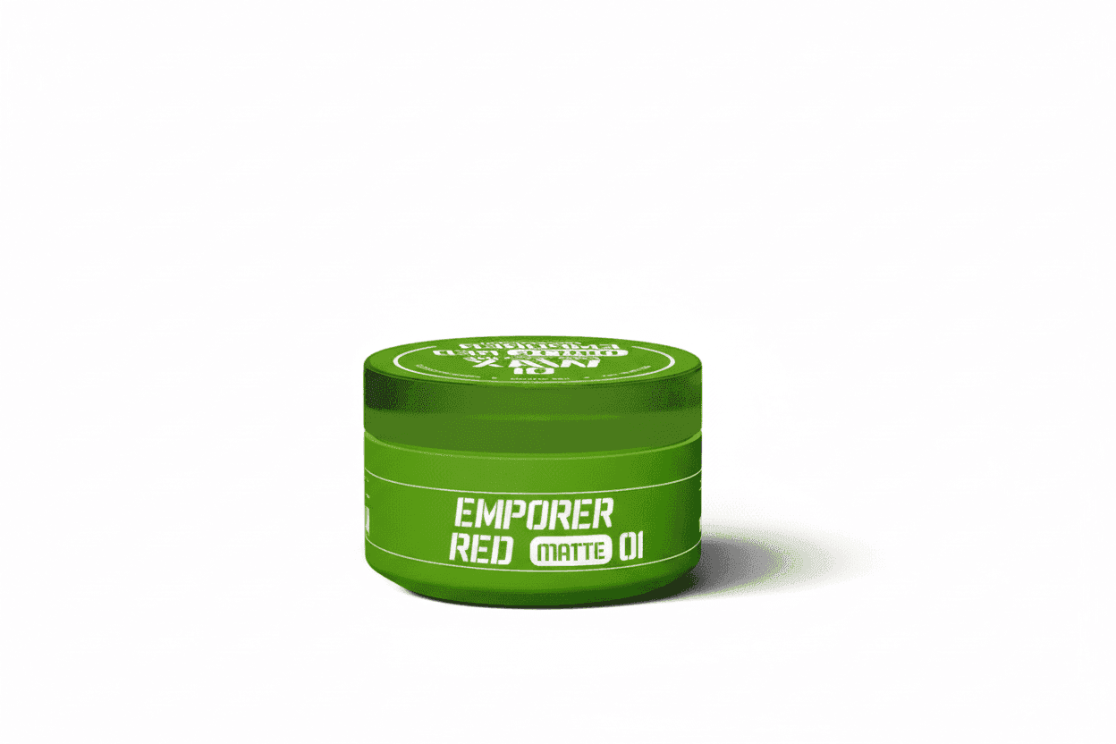 A'LALÓRE marka yeşil kapaklı mat saç şekillendirici wax kavanozu