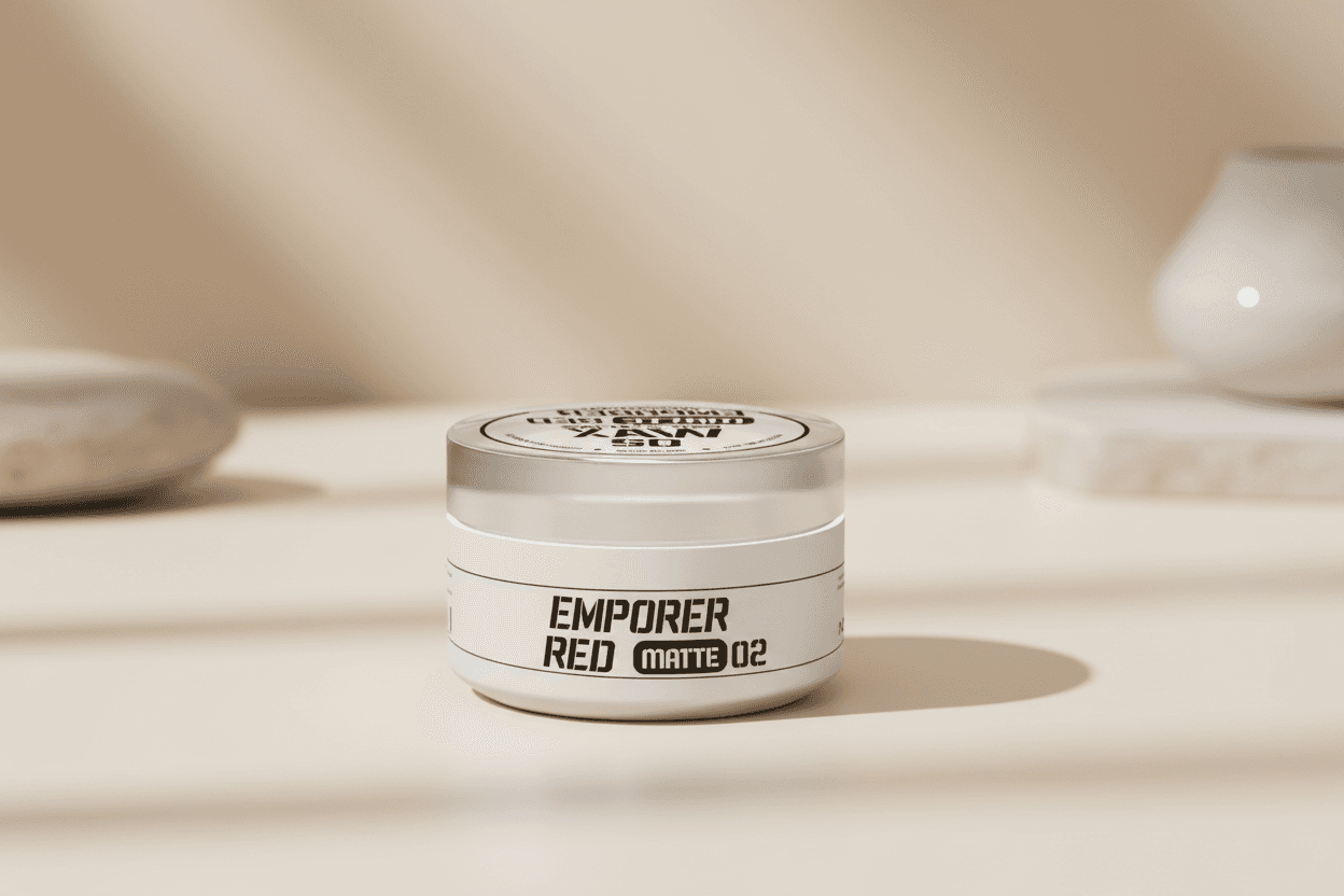 Alalore Emporer Red Matte 02 saç şekillendirici krem kutusu mat wax