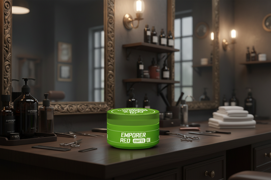 Emporer Red marka yeşil kutuda saç şekillendirici mat wax ürünü