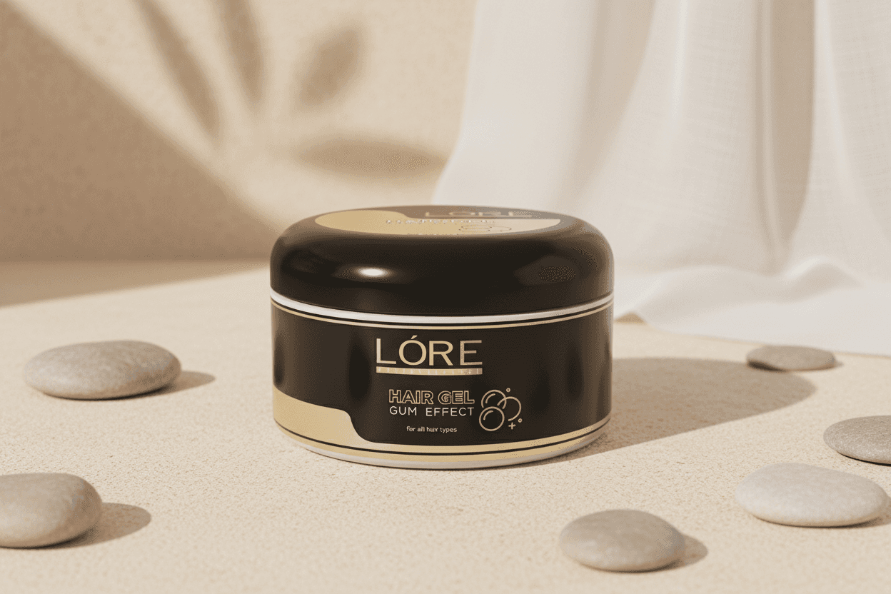 Alalore marka siyah kapaklı gum jöle saç şekillendirici kavanoz doğal taşlar arasında